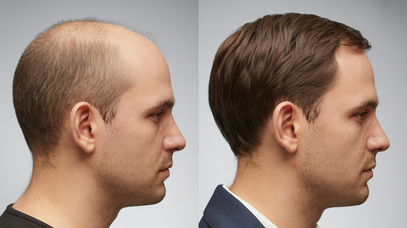 PRP Hair Restoration - Hairline Before and After
