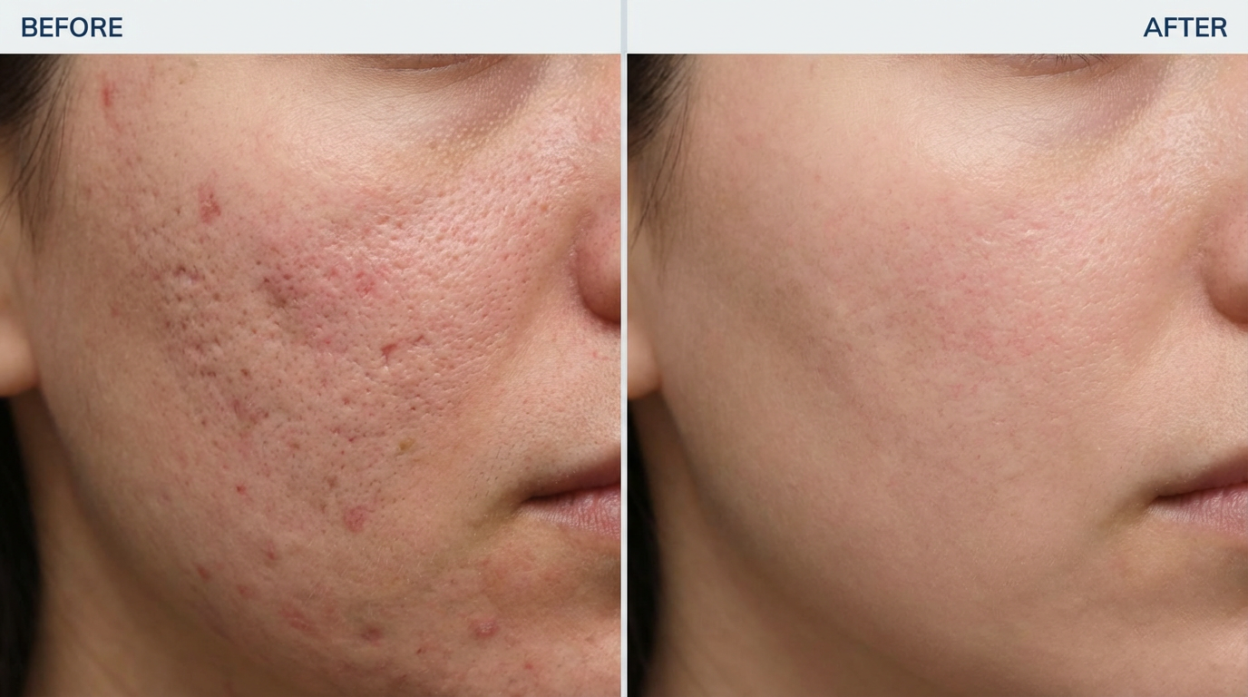 Scar Removal & Revision - Acne Scarring Before and After