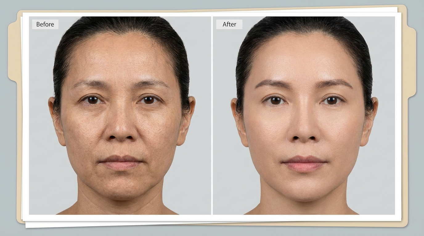 Laser Skin Resurfacing - Facial Texture Before and After